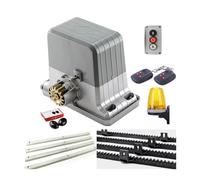 Heavy Duty 1800kgs Sliding Gate Motor Operator with 4m 5m 6m Gear Racks 1 Infrared Photocells 1 Flashing Lamp(Nylon Rack 6m)