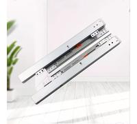 Heavy Duty 19.7in Full Extension Telescopic Drawer Rails Smooth Sliding Damping System Three-Part Floor Mounted Railing for Efficient Storage Solutions