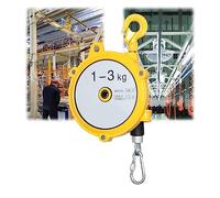 Heavy Duty 1pc Retractable Spring Balancer Tool with Hook & Wire Rope - Adjustable Load Capacity 1-3kg for Workshop, Assembly Line, Automotive Equipment, Durable Tool