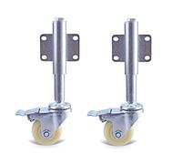 Heavy Duty 2" 2.5" 3" Castor WheelsSilent Nylon Gate Rollers & Spring Door Rollers 200Kg Capacity (100Kg/door) with Brake Perfect for Smooth Operation