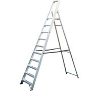 Heavy Duty 2.2M Aluminium Platform Step Ladder With 10 Treads For Safe Work