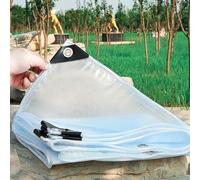 Heavy Duty 2.2x2. Waterproof Clear Tarpaulin Reinforced Transparent Tarp with Eyelets for Outdoor Camping Garden Balcony Chicken Run and Roof Cover Protection