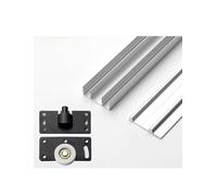 Heavy Duty 2.6m Triple Rail Sliding Door Track Kit - Quiet Aluminum Alloy Hardware for Wardrobe & Cabinet, Durable and Smooth Gliding System, Easy Installation