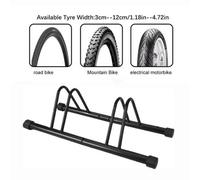 Greenfields Heavy-Duty 2-Bike Floor Stand | Metal Pipe Bicycle Storage Rack for Garage, Shed, or Outdoor Use | Loop Parking Holder with Rubber Feet | Easy Assembly & Scratch-Resistant Design