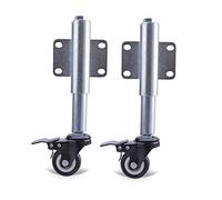 Heavy Duty 2" Castor Wheels & Gate Rollers50mm Spring Door Roller with Brake 160kg Capacity (80kg per Door) Silent PU Double Bearing Swivel Casters for Smooth Operation