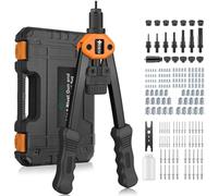 Heavy Duty 2-in-1 Rivet Gun & Rivet Nut Tool Set with Complete Accessories