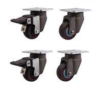 Heavy Duty 2 Inch Silent Rubber Swivel Casters for Furniture Trolley Bed Sofa Table Set of 4 Pieces Max Load Capacity up to 400kg