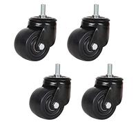 Heavy Duty 2-inch Swivel Furniture Casters - 4 Pack Industrial Trolley Wheels with Threaded Stem Low Profile Universal Replacement Wheels for Tables & Movable Furniture
