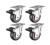 Heavy-Duty 2-Inch Universal Swivel Casters Silent Trolley Wheels with Brake - 4 Pack Du Fur Wheel for Smooth Rolling and Easy Mobility