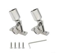 Heavy Duty 2 Pair Deck Hinges with Quick Release Pins, Eye End and Installation Screws for Bimini Tops (25mm)