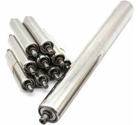 Heavy Duty 2" Stainless Steel Conveyor Rollers, Gravity Replacement Rollers with Spring Press-in Installation for Smooth and Efficient Material Movement
