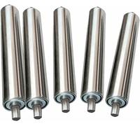 Heavy Duty 2" Stainless Steel Gravity Conveyor Rollers - Replacement Rollers with Spring Press-in Installation, & Reliable for Efficient Material Handling