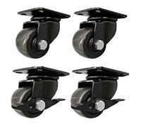 Heavy-Duty 2" Swivel Furniture Casters with Brakes - Silent, Max Load 600kg, Set of 4, Ideal for Mobility and Stability, Perfect for Carts and Equipment
