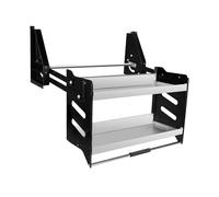 Heavy-Duty 2-Tier Stainless Steel Pull Down Cabinet Shelf - Space-Saving Lifting nizer for Kitchen, Bar & Cafe - 15kg Load Capacity, 560x280x530mm