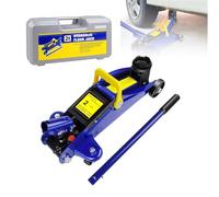 Heavy Duty 2 Ton Low Profile Hydraulic Trolley Jack - Quick Lift Car Jack for Garage, Tyre & Auto Repair - 135mm-320mm Lift Height - Steel Construction