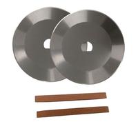 Heavy Duty 2 x 80MM Kebab Blade Discs & 2 x Sharpening Stones | Compatible with EasyCut, Donexe, Enigmex, Riteprice Kebab Slicers | Stainless Steel Replacement Blades for Precision Cutting