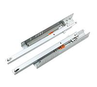 Heavy Duty 20" Undermount Drawer Slides - 2 Pairs Soft Close Partial Extension Concealed Rails 25kg Load Capacity Zinc Plated Cold Rolled Steel for Smooth Operation