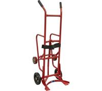 Heavy-Duty 205L Drum Stillage Trolley With Spring Loaded Mechanism And Bracing Strap