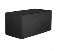 Heavy Duty 210D Oxford Waterproof Deck Box Cover with Windproof and Ventilation Vents, for Outdoor Garden Storage Bench Furniture, Black, 158x76x71cm(123 * 62 * 55cm)