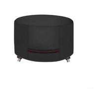 Heavy duty 210D polyester fire cover waterproof design with sealed seams, anti fading protection, ventilation outlets, and adjustable buckle strap for secure outdoor use (50x50x24 inch)