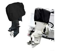 Heavy Duty 210D Waterproof Outboard Motor Cover with Draw Cord Closure for Secure Fit and Reliable Protection from Weather Elements (15HP)