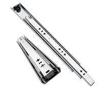 Heavy-Duty 226lbs Ball Bearing Drawer Slides - Fully Extended 3-Section Telescopic Guide Rails - Detachable RV Slide-Outs for Campers and Trailers