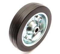 Heavy Duty 230mm Steel Jockey Wheel, Solid Butyl Rubber Tyre 230x55