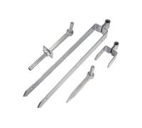 Heavy Duty 24” (600mm) Standard Double Strap Field Gate Adjustable Hinges Set Galvanised Gate Fixing Kit - for Wooden Garden Gate, Garage Door, Driveway Doors