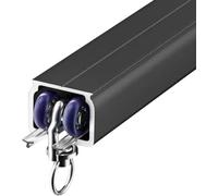Heavy Duty 24.6ft Aluminum Sliding Door Track - Ceiling Mounted Rail for Bay Area Doorways, Versatile Sliding Hardware & Privacy Solutions for Smooth Operation