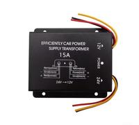 Heavy Duty 24V to 12V Voltage Converter 30 Amp DC Transformer for Vehicle Accessories - Compact Metal Housing Step Down Regulator for GPS Dash Cam 4.5 Inch(15A)