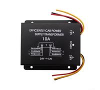 Heavy Duty 24V to 12V Voltage Converter 30 Amp DC Transformer for Vehicle Accessories - Compact Metal Housing Step Down Regulator for GPS Dash Cam 4.5 Inch(10A)
