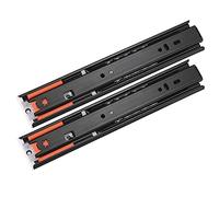 Heavy-Duty 250mm Steel Drawer Slides - Ball Bearing Runners Side Mount Push to Open Smooth Extension Perfect for Kitchen & Furniture Drawers (Black)