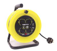 Heavy Duty 25m 4Way Gang Socket Extension Cable Reel Electric Lead 13A