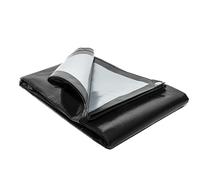 Heavy Duty 270gsm Tarpaulin - Black/Silver Waterproof Sheet with Eyelets, UV Protected & Rotproof - Strong Cover for Roofs, Garden, Trailers, Camping (2.0m x 4.0m)
