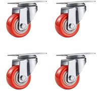 Heavy Duty 2Inch Castor Wheels400kg Capacity Rubber Swivel Casters for Workbench Double Bearing Design with Fixing Plate & Ball Bearings for Smooth Mobility