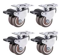 Heavy Duty 2Inch Industrial Furniture Casters with Brake1PC Heavy Load Rubber Wheels for Effortless Mobility Perfect for Furniture Equipment and DIY Projects