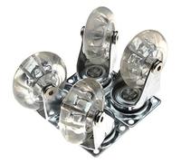 Heavy Duty 2Inch Swivel PU Caster Wheels SetMute Furniture Casters for Office Chairs & WorkbenchesDurable Clear Casters (2pcs) Smooth Rolling & NoiseFree