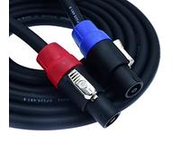 Heavy Duty 2Pack Pro Speakon to Speakon Male Speaker Wire Lock Cable Pair 10AWG Patch Professional Audio Cabl Cord with nl4 NL4FC Port Connector for para bocinas de dj feet(4 Conductor, 10ft)