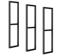 Heavy Duty 2Tier Floating Shelf Brackets with Screws Metal Ceiling Mount Support for 30cm x 80cm Shelves Black 3Pack Ideal for Home & Office Storage Solutions