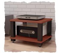 Heavy Duty 2Tier Stereo Audio Rack AV Media Stand for Home Theater Open Storage for Amplifiers & A/V Components Teak Finish 60x48x37.5CM & Stylish