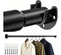 Heavy Duty 3.3 cm Metal wardrobe Rails and Fittings, 43-143cm