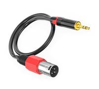 Heavy Duty 3.5mm Male to XLR Balanced Sound Cable and Metal Shell for Phantom Power and Mixer/Smartphone Shield Cable