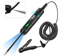 Heavy Duty 3-72V Digital LED Automotive Test Light, Circuit Tester with Polarity Indicate and Illuminating Lights, Car Truck Low DC Voltage Light Tester with Stainless Probe & 142 Inch Extended Wire