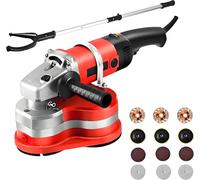 Heavy Duty 3-Head Concrete Floor Grinder, Electric Diamond Polisher Machine with 3 Diamond Grinding Wheels for Grinding & Polishing Stone, Concrete, Masonry Surfaces