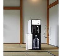 Heavy-Duty 3-in-1 Water Cooler Dispenser - Hot/Cold/Ice Machine with Shortage Alert, Ideal for Offices, Gyms & Stations, Durable ABS & Stainless Steel - White