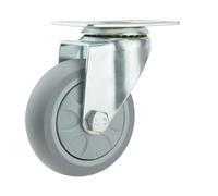 Heavy Duty 3 Inch Castor Wheels Trolley Caster with Lock High Load Industrial Rubber Wheel for Furniture - 1pc Swivel