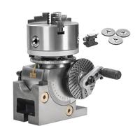 Heavy Duty 3-Jaw Dividing Head Set for Milling, Semi Universal Dividing Head with 100/125/160/200mm Chuck and Tailstock with Precision Scale, 6in/160mm Chuck