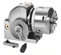 Heavy Duty 3-Jaw Universal Milling Head Set, Precision Dividing Head with Chuck and Tailstock, Includes Precision Scale Resetting