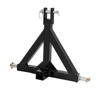 Heavy-Duty 3-Point Trailer Hitch for Tractors - 2-Inch Standard Receiver Compatible, Durable Iron Construction, Stable Triangular Design for Safe Towing