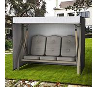 Heavy Duty 3 Seater Waterproof Windproof Rip Proof 420D Oxford Swing Hammock Cover - UV Furniture Protective Cover for Garden Swing Seat Bed Bench - Outdoor